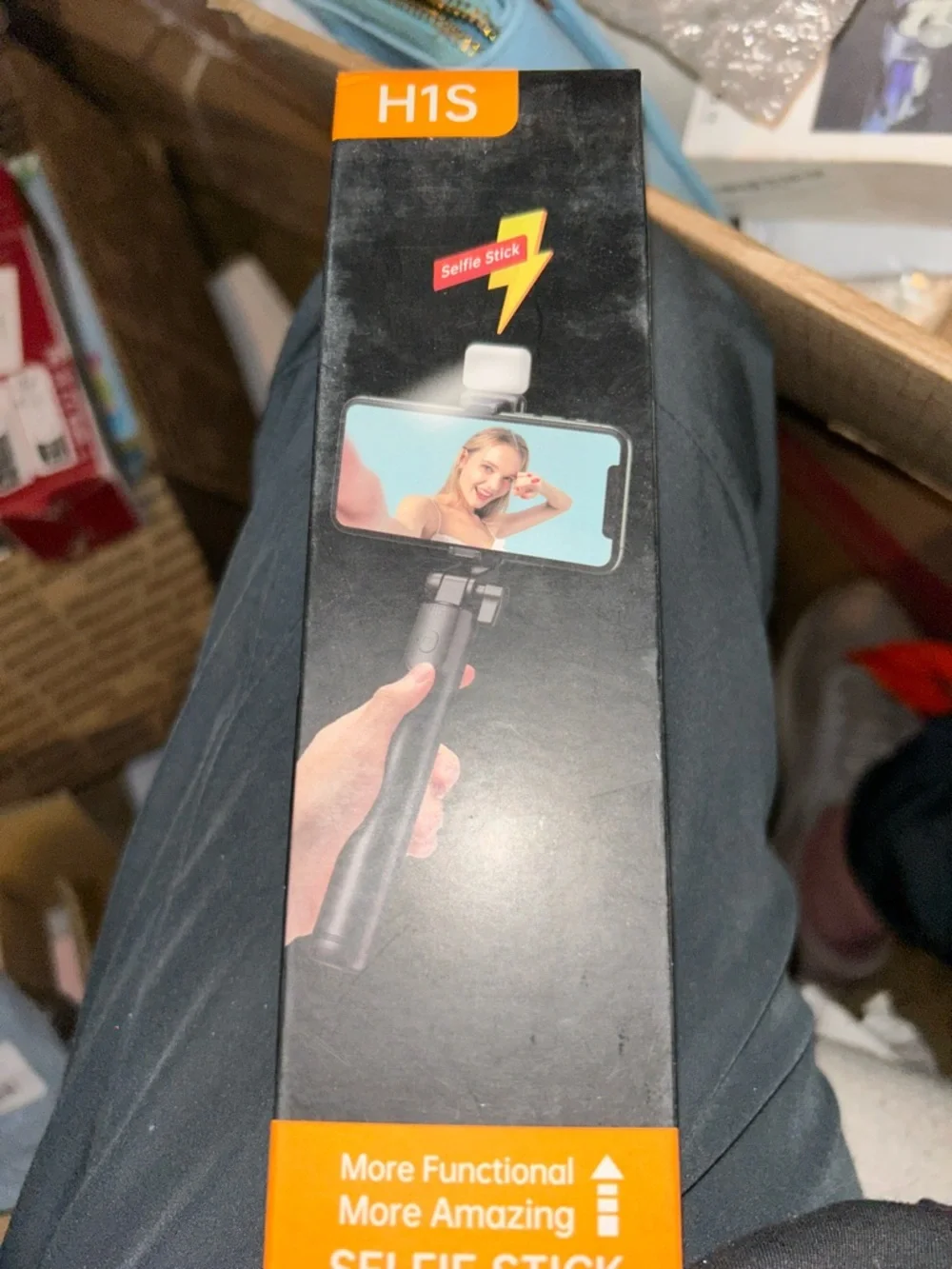 Pink Selfie Stick with Phone Mount